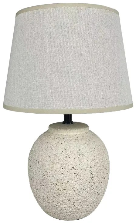 Επιτραπέζιο φωτιστικό Lurata Inart Ε27 κεραμικό σε μπεζ απόχρωση Φ26x38εκ