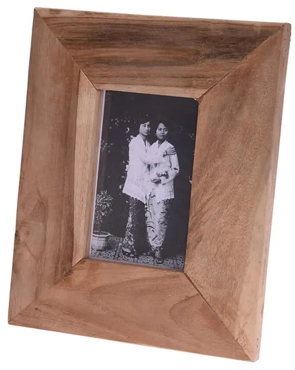 Koρνίζα Ξύλο Teak, με βάση και εσοχή - 22x27.5cm