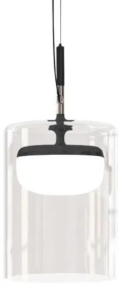 Κρεμαστό Φωτιστικό Οροφής LED 8,5W 2700K Dimmable Triac Κρύσταλλο Diver S1 Prandina-1C71000113501-Μαύρο 1C71000113501