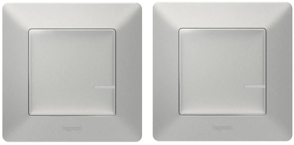 Kit φωτισμού 1 διακόπτη/ρυθ &amp; 1 ασύρματο Valena Life Legrand Netatmo-752352-Αλουμίνιο 752352