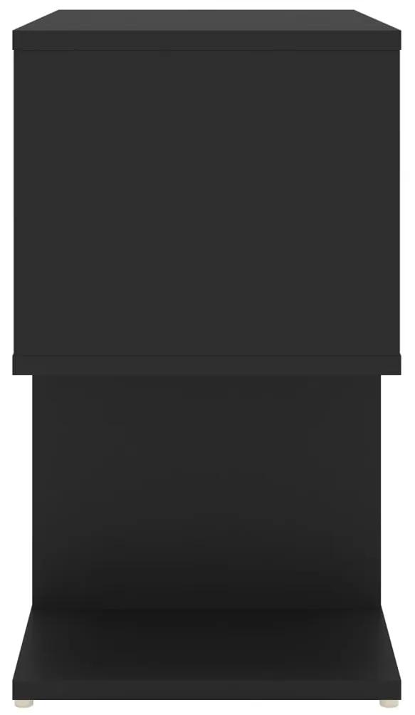 vidaXL Κομοδίνα 2 τεμ. Μαύρα 50 x 30 x 51,5 εκ. από Μοριοσανίδα