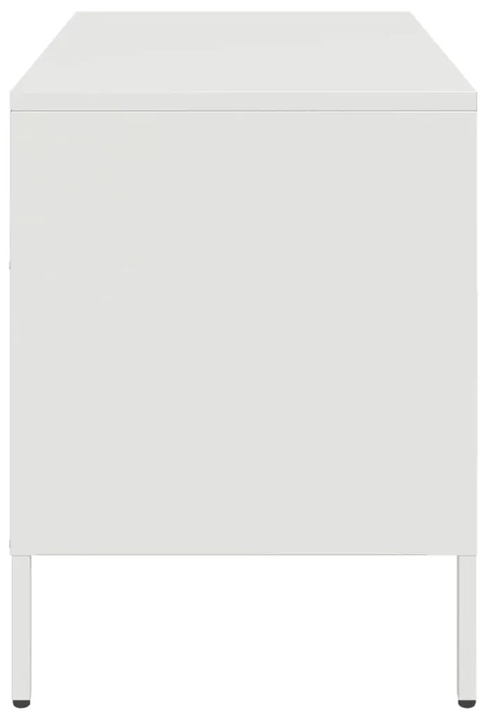 Έπιπλα Τηλεόρασης 2 τεμ. Λευκό 68x39x50,5 εκ. από Χάλυβα 843053