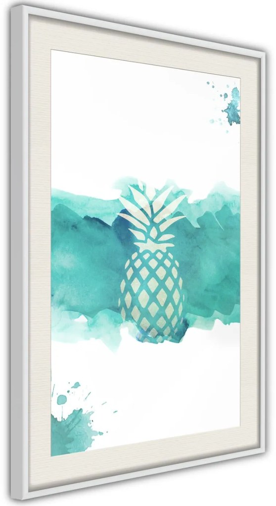 Αφίσα - Pastel Pineapple - 20x30 - Χρυσό - Με πασπαρτού