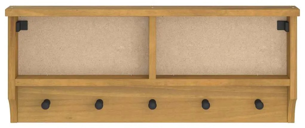 vidaXL Επίτοιχη κρεμάστρα παλτών SANDNES 87x12x35 εκ. Πεύκο μασίφ ξύλο
