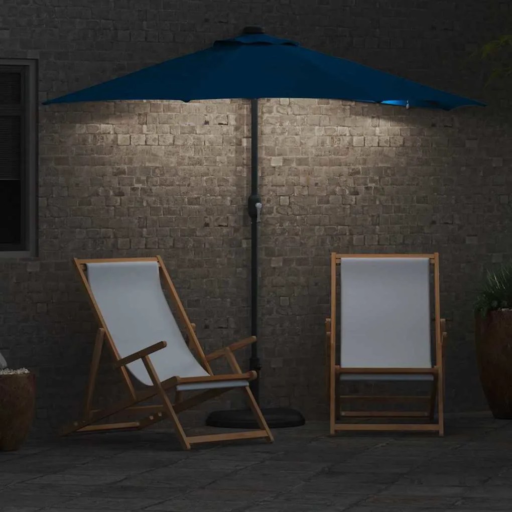 vidaXL Ομπρέλα Κήπου Μπλε 294 x 150 x 223 εκ ύφασμα