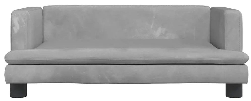 vidaXL Κρεβάτι Σκύλου Ανοιχτό Γκρι 80 x 45 x 30 εκ. Βελούδινο