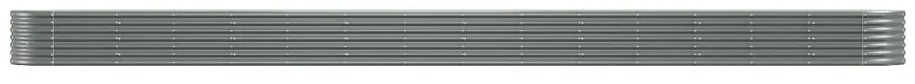 vidaXL Ζαρντινιέρα Γκρι 620x80x36 εκ. Γαλβανισμένος χάλυβας