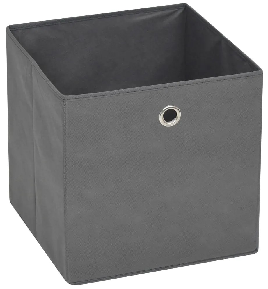 vidaXL Κουτιά Αποθήκευσης 10 τεμ. Γκρι 32x32x32 εκ. Ύφασμα Non-woven