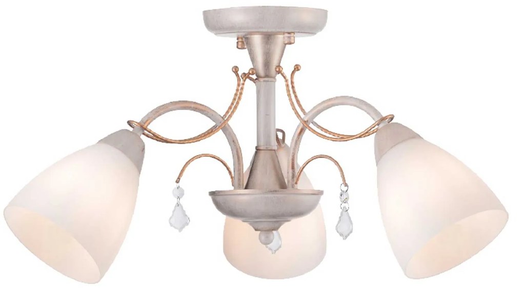 Φωτιστικό Οροφής Elegant DLA12123 White Metal, Glass
