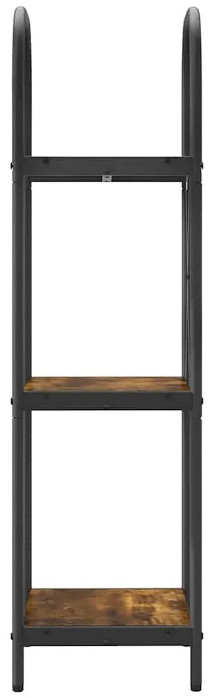 vidaXL Ράφι Βιβλίων Καπνιστή δρυς 40 x 30 x 109 εκ Επεξεργασμένο ξύλο