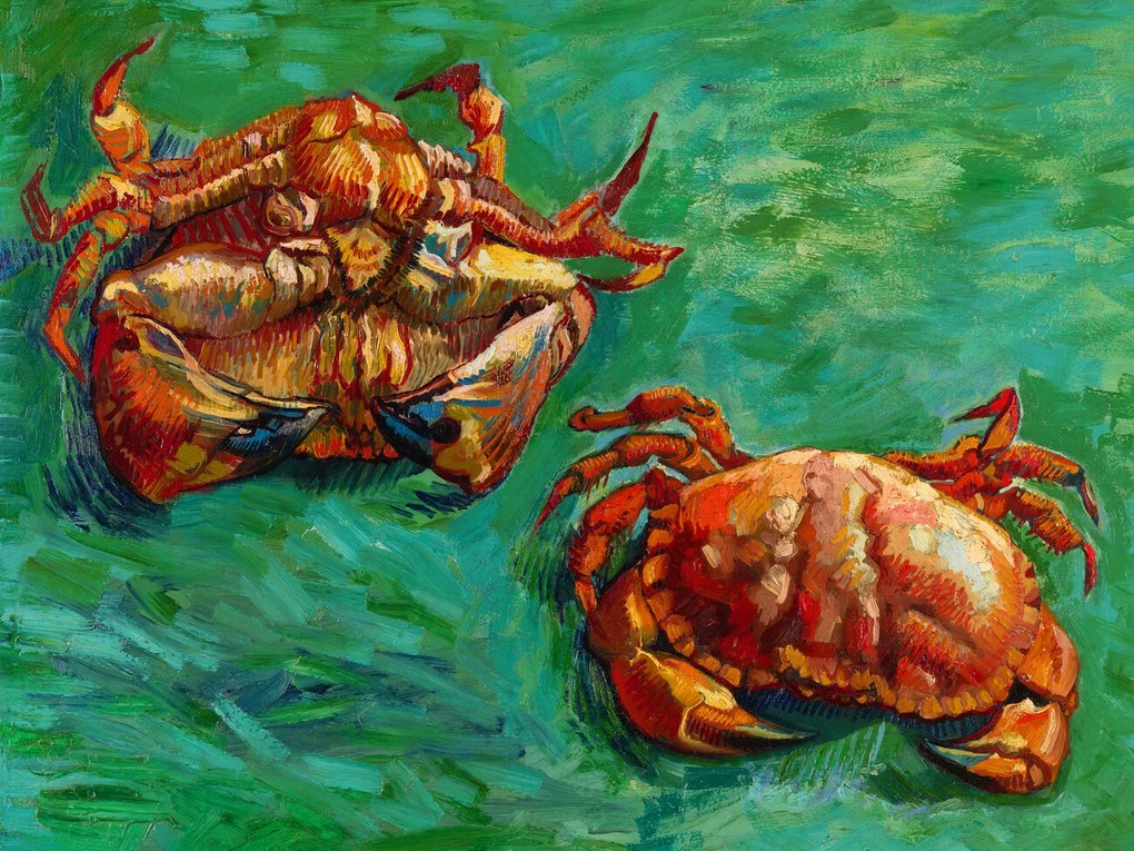 Εκτύπωση έργου τέχνης Two Crabs (Vintage Seaside) - Vincent van Gogh, (40 x 30 cm)