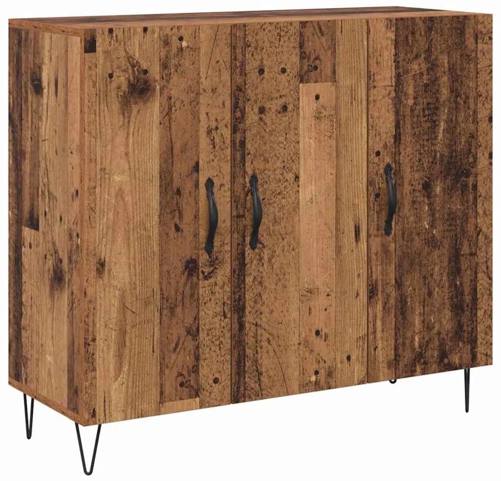 vidaXL Πλαϊνό γραφείο Παλιό ξύλο 90 x 32,5 x 80 εκ Επεξεργασμένο ξύλο