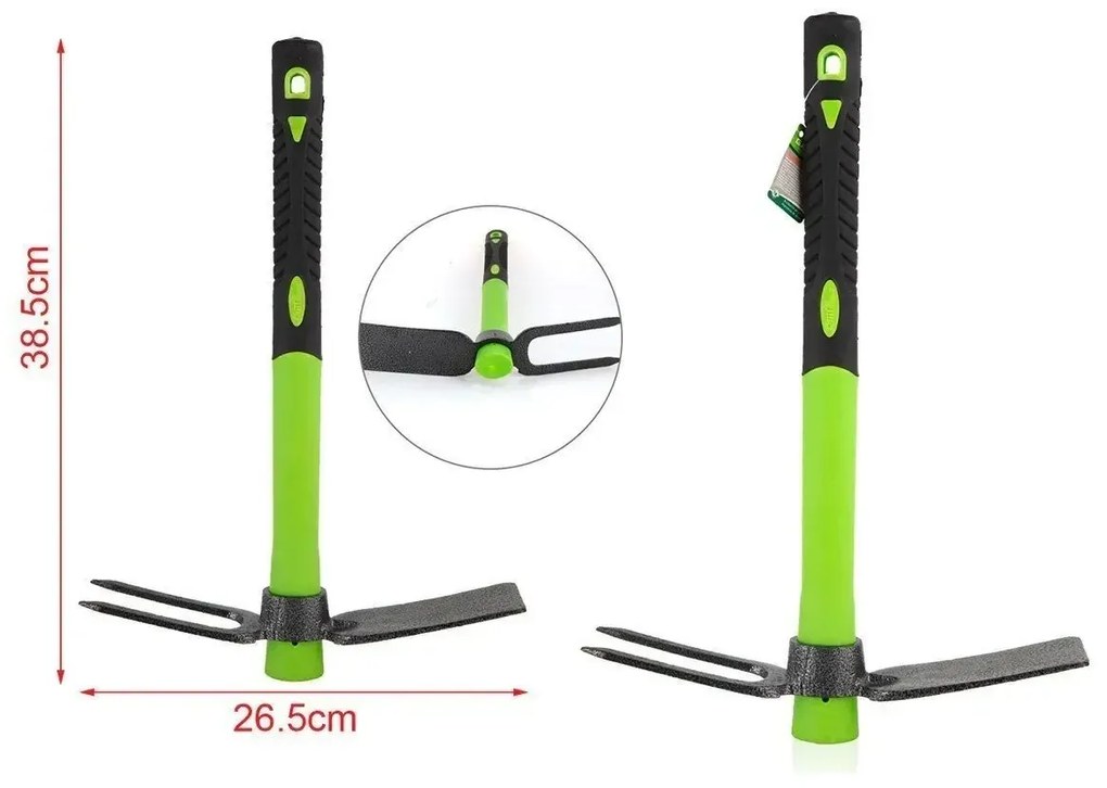 KMT Τσάπα-Αξίνα Κήπου Με Λαστιχένια Λαβή 38.5cm  - KMT Tools Garden Hoe-Pickaxe With Rubber Handle