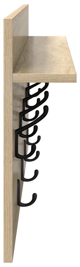 vidaXL Τοίχου Κρεμάστρα Sonoma Δρυς 80 x 40 x 12 cm Επεξεργασμένο ξύλο