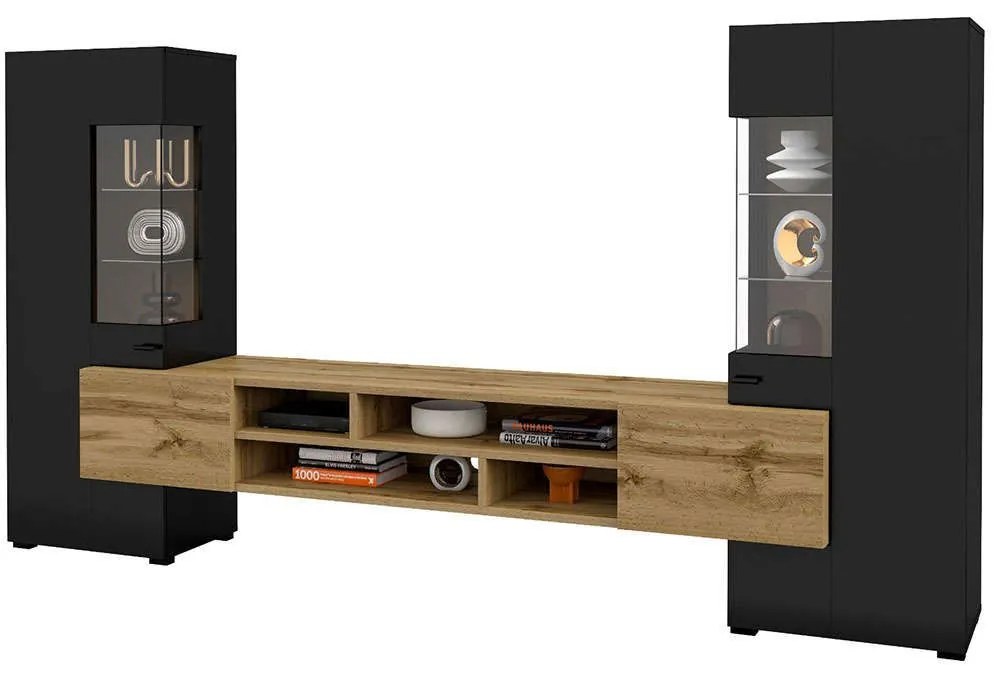 Σύνθεση Τηλεόρασης Bryant 162608579 269,8x45x143cm Black-Oak