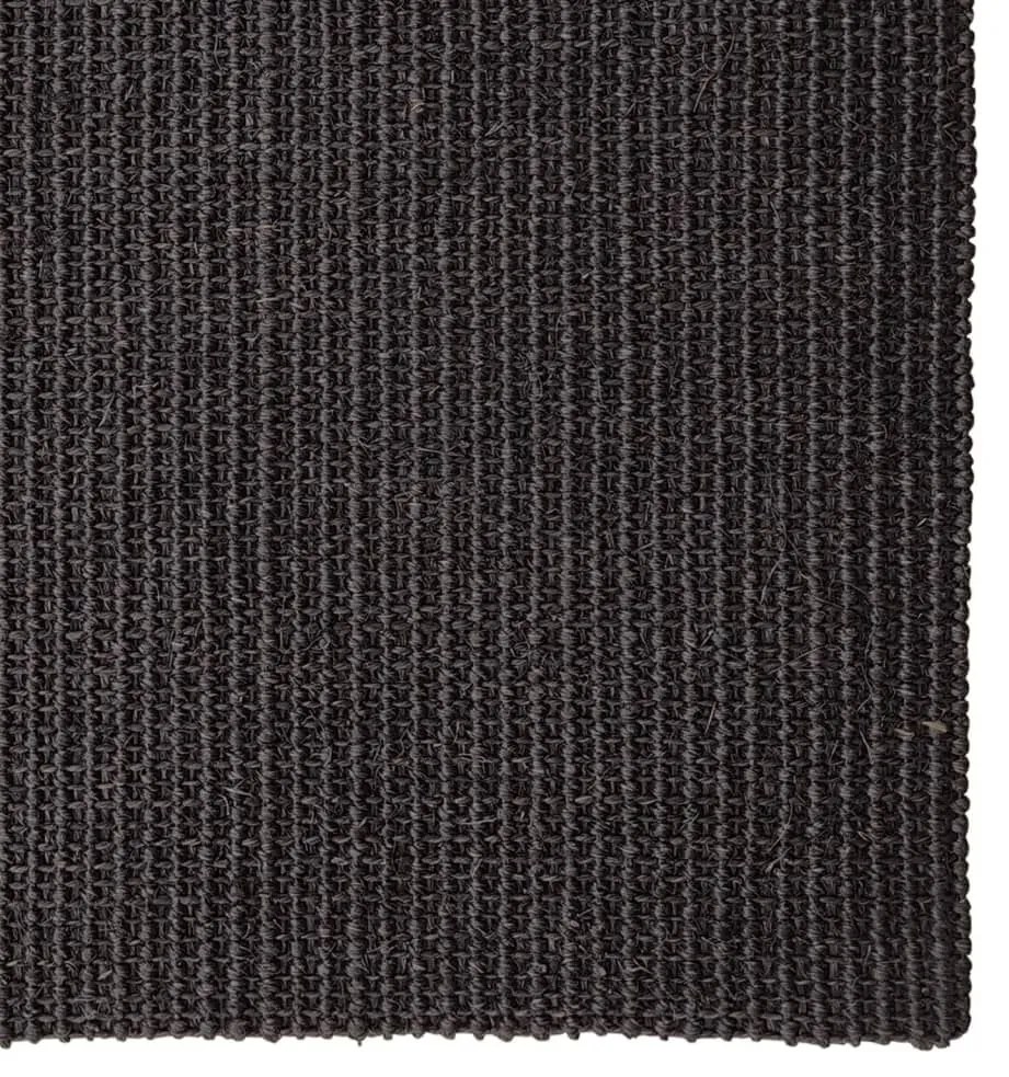 Χαλί Μαύρο 66 x 250 εκ. από Φυσικό Σιζάλ - Μαύρο