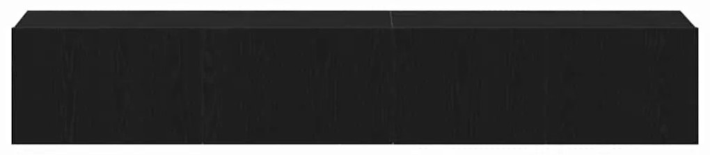 vidaXL Σετ επίπλου τηλεόρασης 2 pcs Μαύρη δρυς 100 x 30 x 30 cm