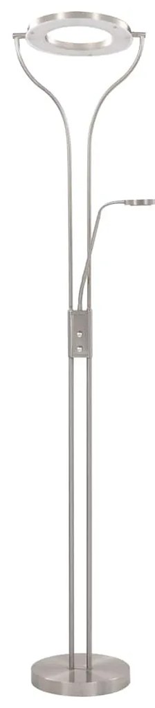 vidaXL Φωτιστικό Δαπέδου Ασημί 180 εκ. 18 W με Ρυθμιζόμενο Φωτισμό