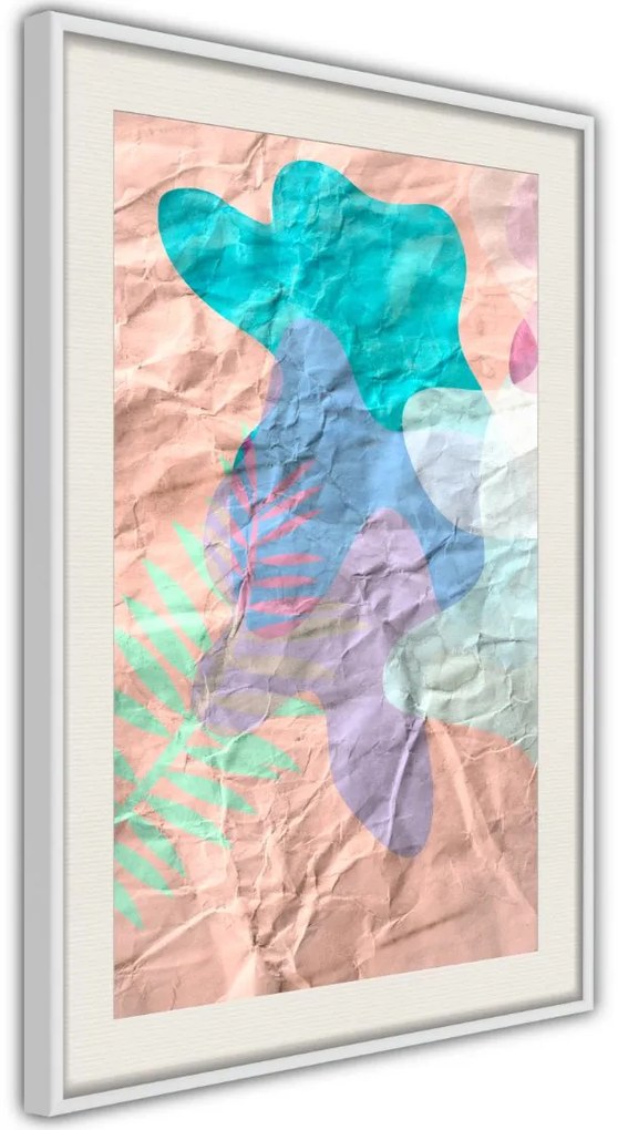 Αφίσα - Colourful Camouflage (Peach) - 30x45 - Χρυσό - Χωρίς πασπαρτού