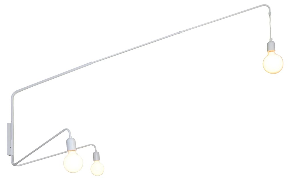 Φωτιστικό Τοίχου - Απλίκα HL-3591-3 MIMA WHITE WALL LAMP - Μέταλλο - 77-4357