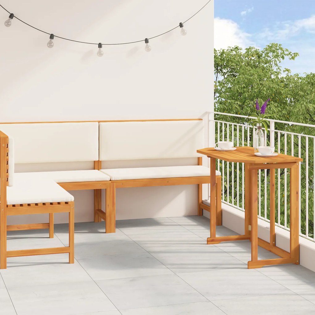 vidaXL Σετ Παγκάκι Κήπου 3 pcs Καφέ Μασίφ ξύλο ακακίας