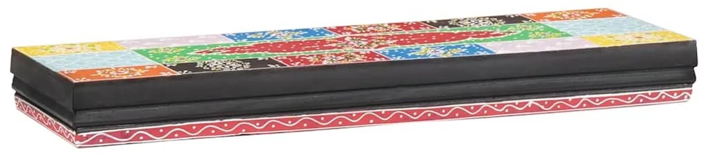 vidaXL Ράφια Τοίχου 3 pcs Πολύχρωμο 100 x 20 x 6 cm Στερεό ξύλο μάνγκο