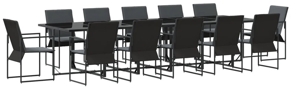 vidaXL Σετ Κραστέρα Κήπου 18 Τεμαχίων με Μαξιλάρια από Ατσάλι και Τεξτιλεν