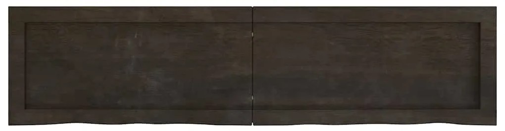 vidaXL Ράφι Τοίχου Σκούρο Καφέ 120x30x(2-6) εκ. Επεξ. Μασίφ Ξύλο Δρυός