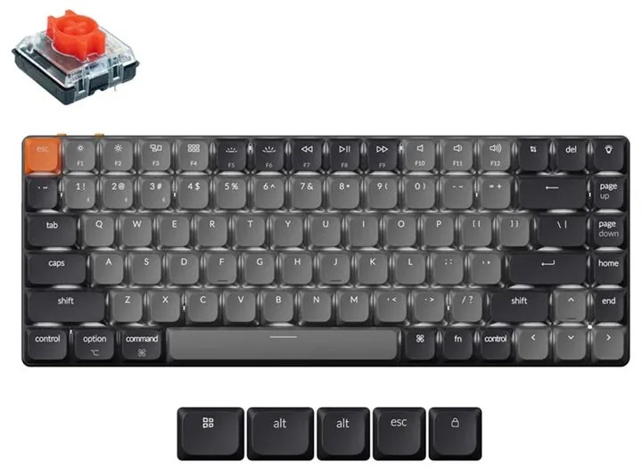 Wireless low-profile Keyboard Keychron K3 LED Red Swicth (grey) &#91;K3X-A1&#93;