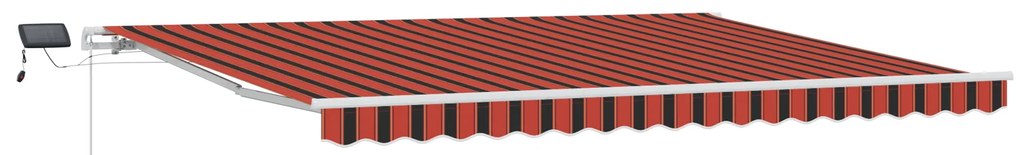 vidaXL Ανασυρόμενη Τέντα with Πορτοκαλί και καφέ 450 x 300 εκ
