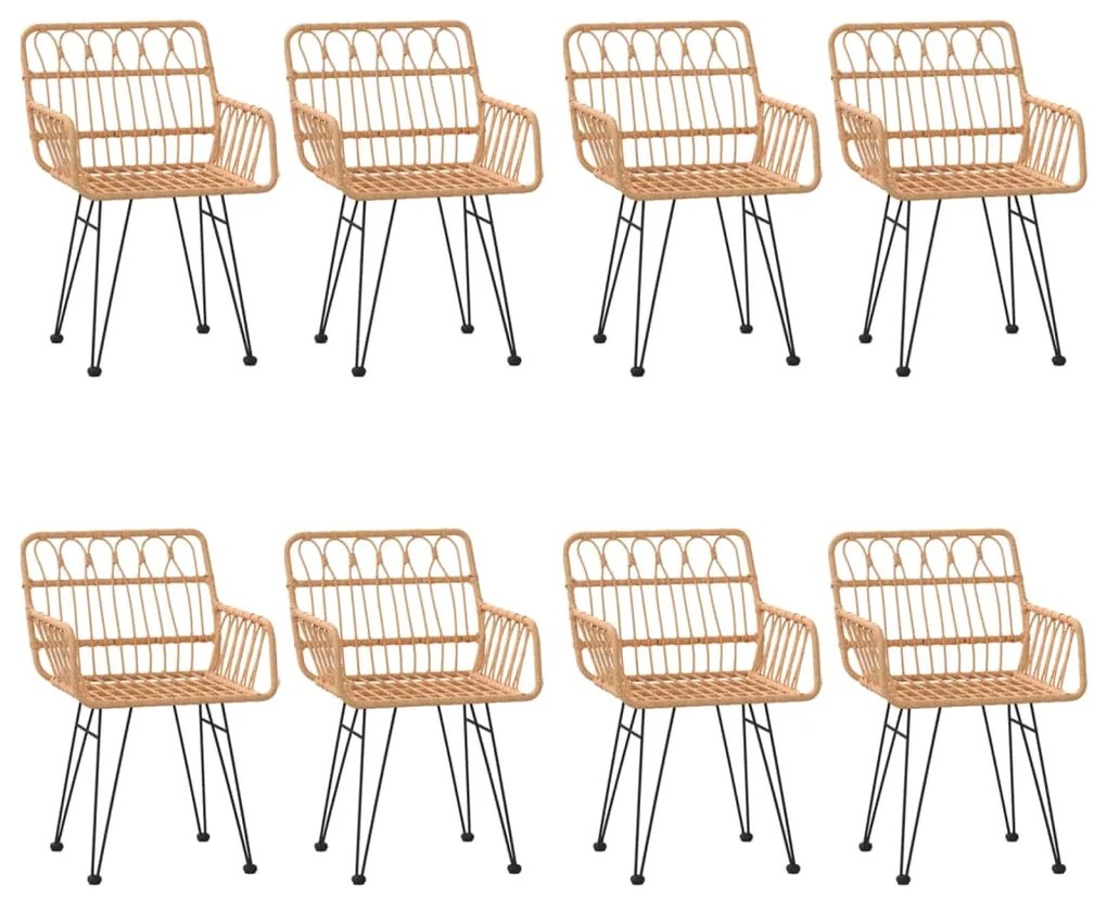 vidaXL Σετ Τραπεζαρίας Κήπου 9 Τεμαχίων από Συνθετικό Ρατάν