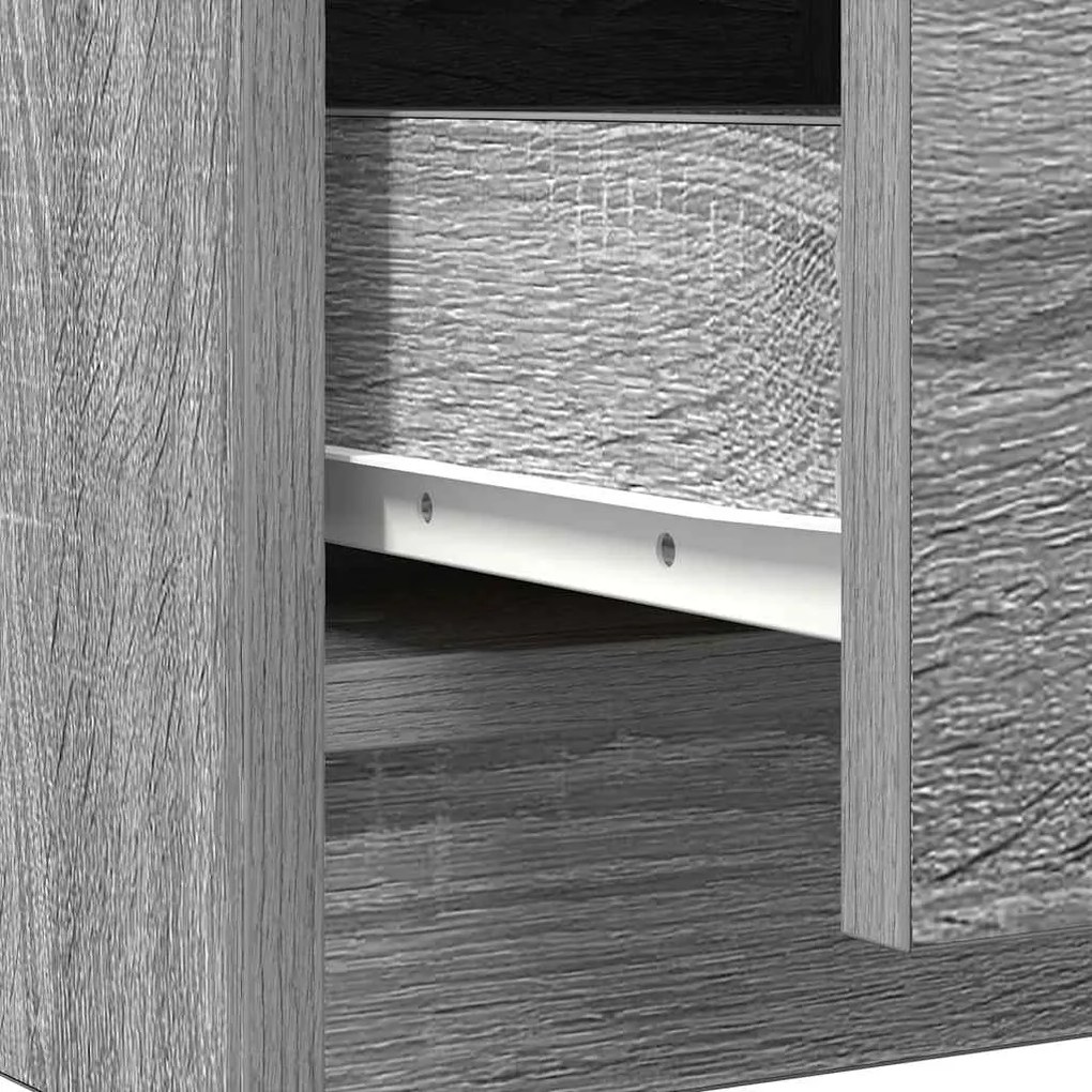 Συρταριέρα με Συρτάρια Γκρι Sonoma 71x35x84 εκ. από Επεξ. Ξύλο - Γκρι