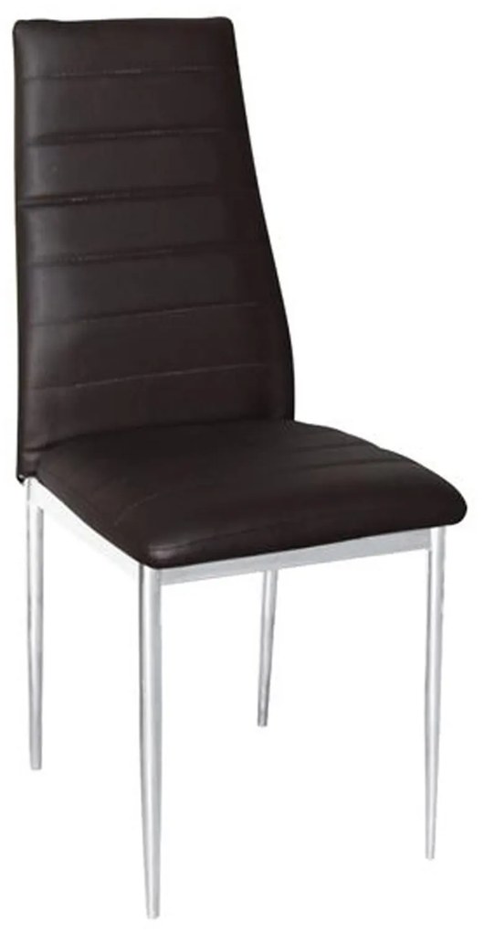 Καρέκλα Jetta ΕΜ966Χ,56 Brown 40x50x95 cm Σετ 6τμχ Metal, PVC