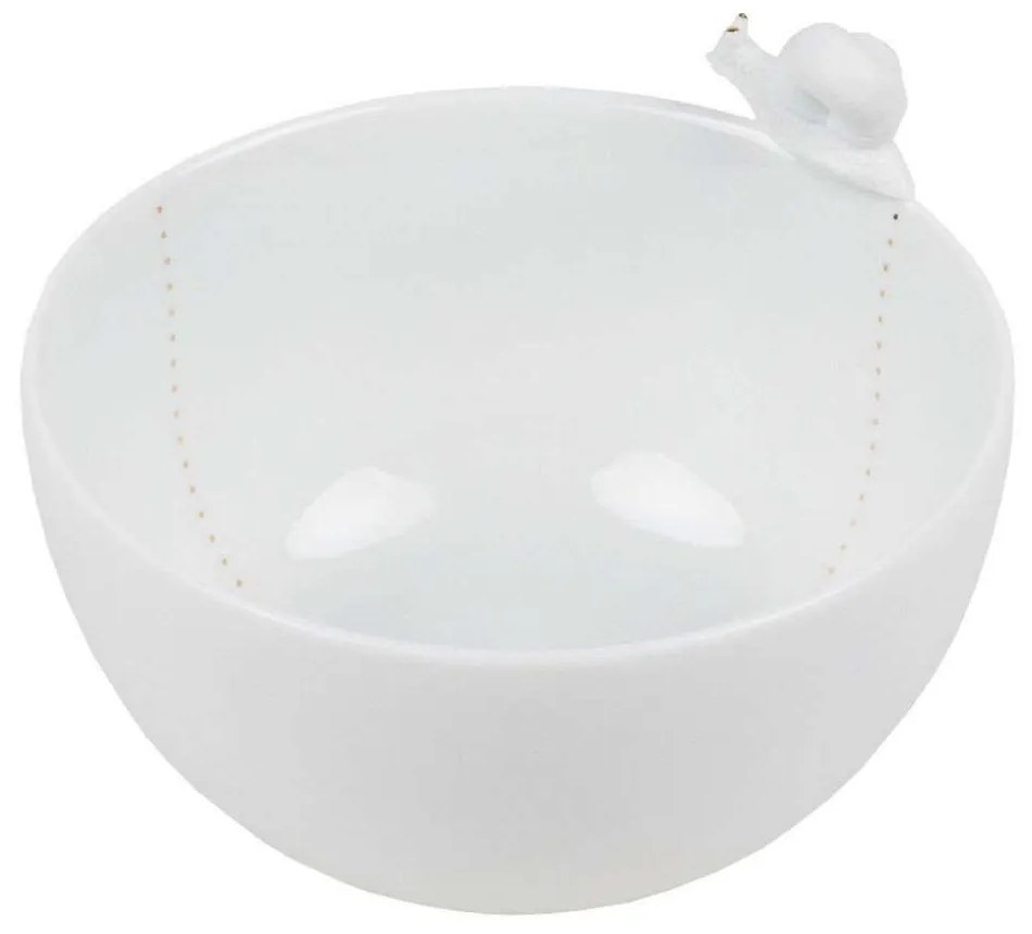 Διακοσμητικό Μπωλ Slug LBTRD0015518 9x5,5cm White-Gold Raeder Porcelain