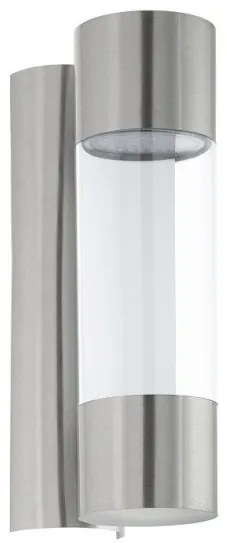 Απλίκα Robledo inox πλαστικό διαφανές Eglo-96013-Inox 96013