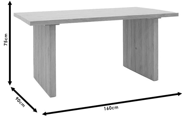 Tραπέζι Sunniva MDF sonoma 160x90x75εκ 160x90x75 εκ.