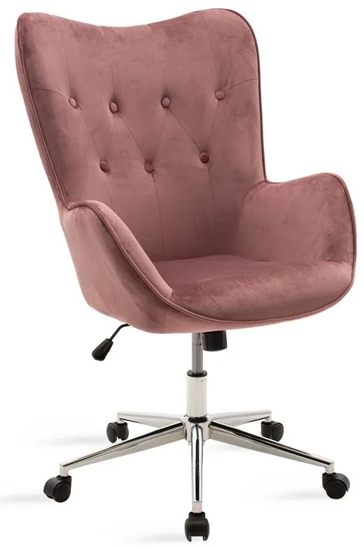 Καρέκλα γραφείου διευθυντή Kido pakoworld με βελούδο σάπιο μήλο
