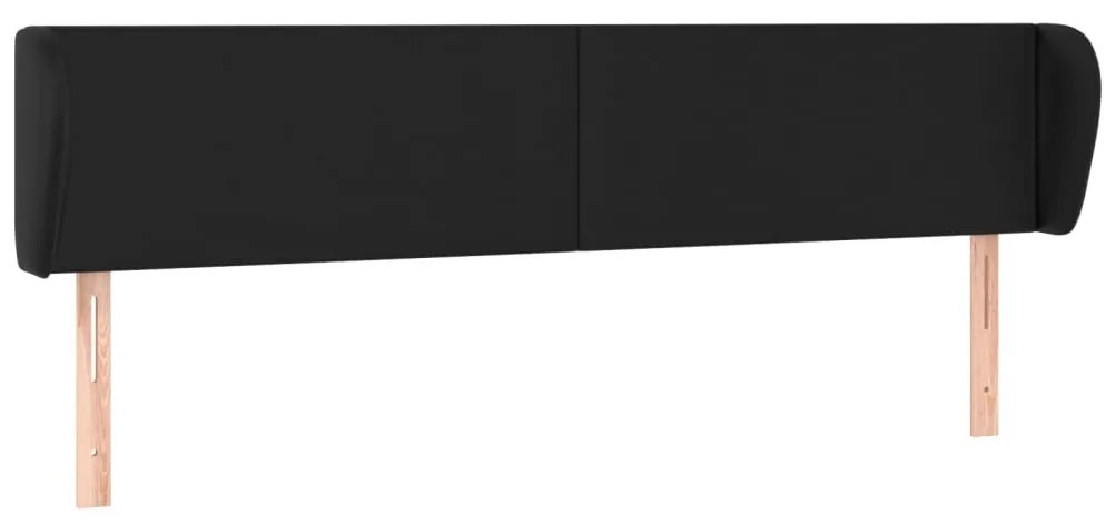 Κεφαλάρι με Πτερύγια Μαύρο 183x23x78/88 εκ. Συνθετικό Δέρμα 3116966
