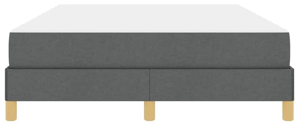 vidaXL Κρεβάτι με ελατήρια με στρώμα Σκούρο Γκρι 140 x 190 cm ύφασμα