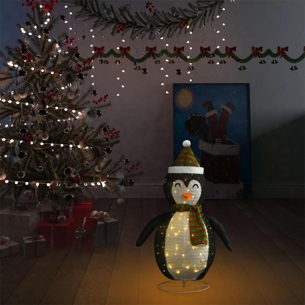 vidaXL Πιγκουίνος Χριστουγεννιάτικη Φιγούρα LED 60 εκ. Πολυτελές Ύφασμα