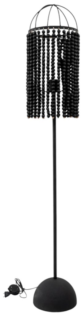Φωτιστικό Επιδαπέδιο Μεταλλικό-Bamboo Μαύρο 25,5x25,5x119/155εκ. Zen Collection 25.16.51596