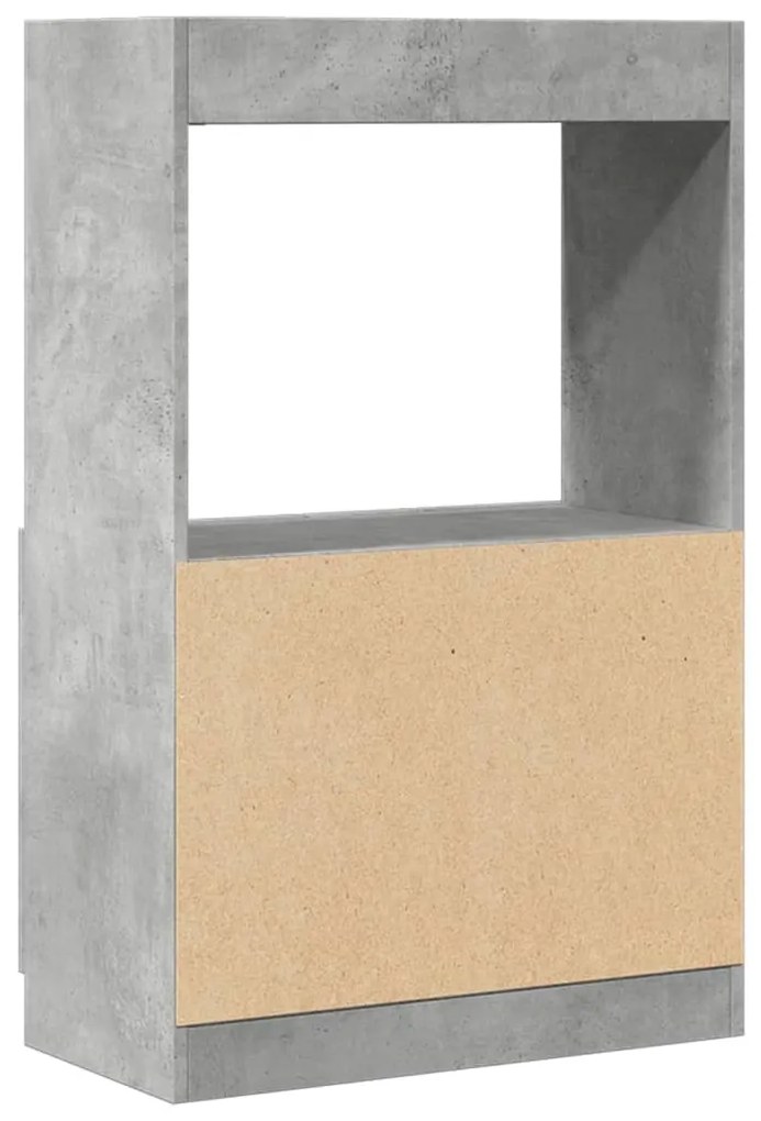 vidaXL Ντουλάπι Γκρι Σκυρ. 63x33x100 εκ. από Επεξεργασμένο Ξύλο