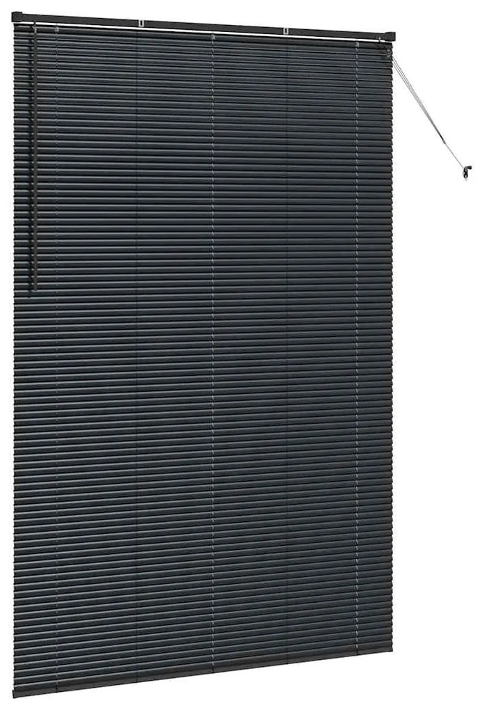 vidaXL Ρολό Παραθύρου με κουρτίνες Άλλο Μαύρο 140 x 220 εκ. Αλουμίνιο