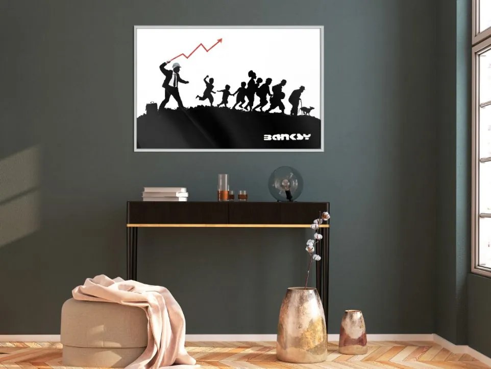 Αφίσα - Banksy: The Whip - 30x20 - Χρυσό - Με πασπαρτού