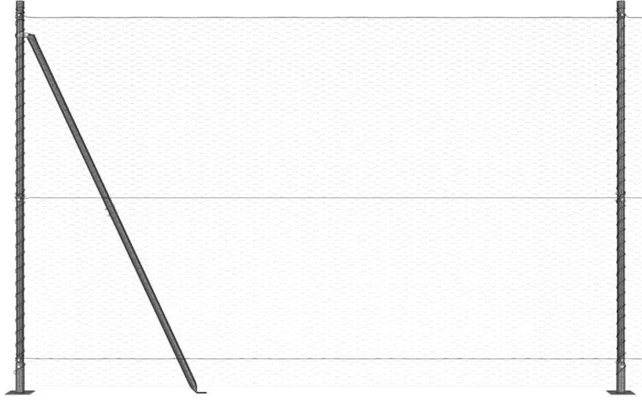 vidaXL Στύλος Περιφράξεων Γκρι 25 x 1,5 μ (25 χιλ. πλέγμα) Ατσάλι