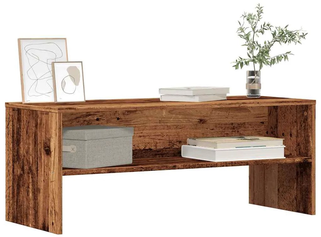 vidaXL Έπιπλο Τηλεόρασης Παλιό Ξύλο 100 x 40 x 40 εκ. από Μοριοσανίδα