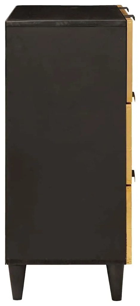 vidaXL Πλαϊνό γραφείο 2 pcs Μαύρο και Χρυσό 60 x 33 x 75 cm