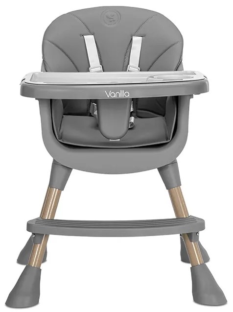 Καρεκλάκι φαγητού Vanilla 3in1 Grey Leather 10100572506 Lorelli