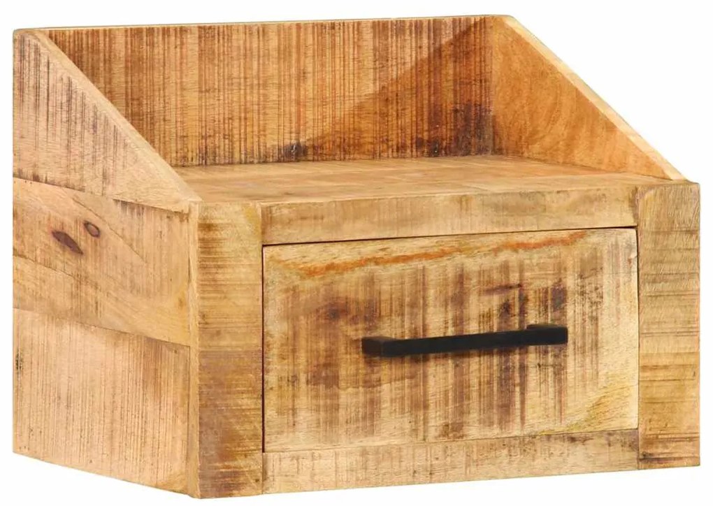 vidaXL Κομοδίνο με συρτάρι Καφέ 40 x 30 x 30 εκ Μασίφ ξύλο μάνγκο