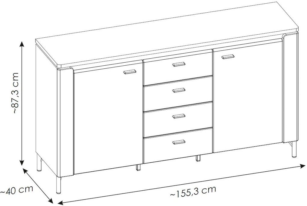Μπουφές Eclat long-Leuko